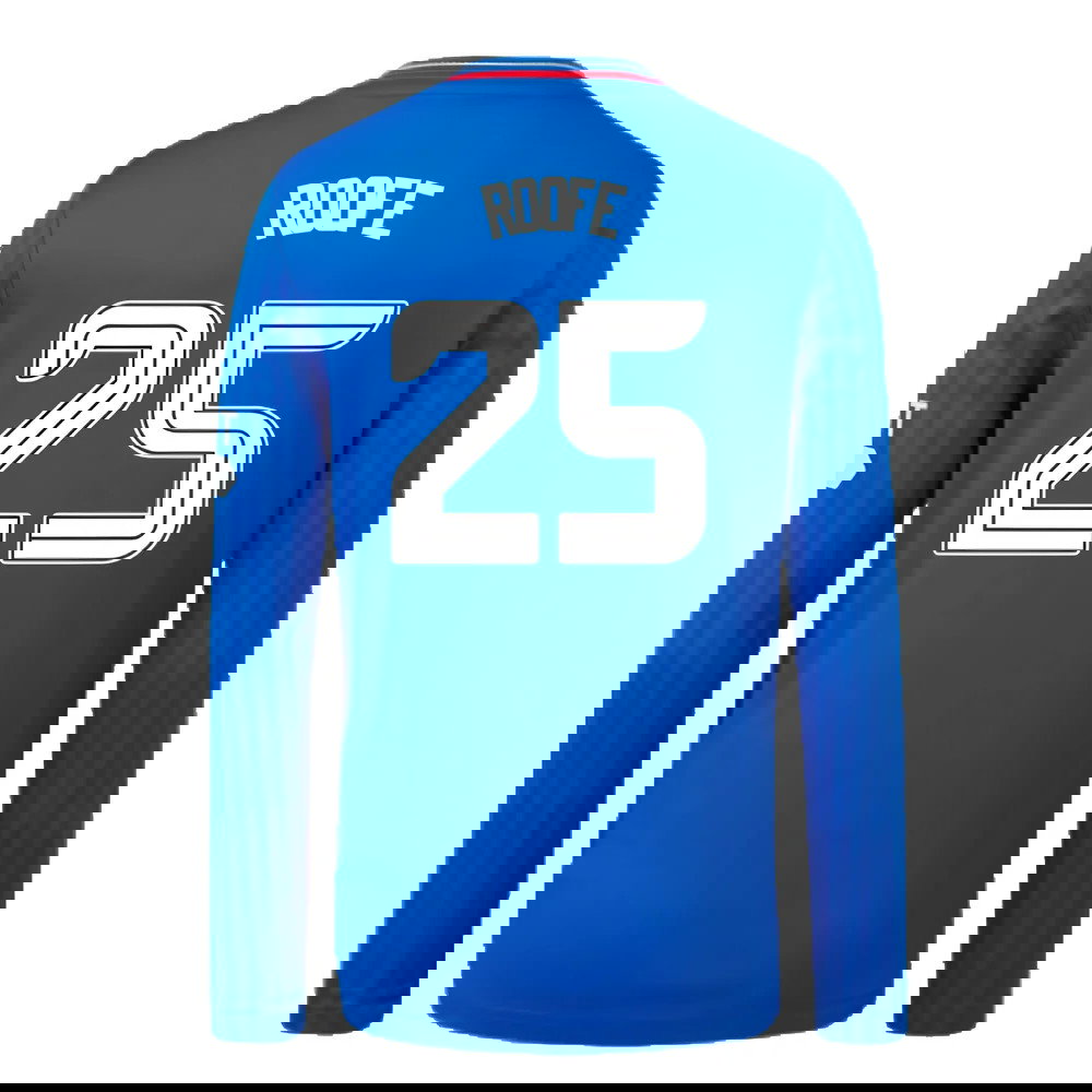 2023-2024 Rangers Long Sleeve Home Shirt (Kids) (Roofe 25)