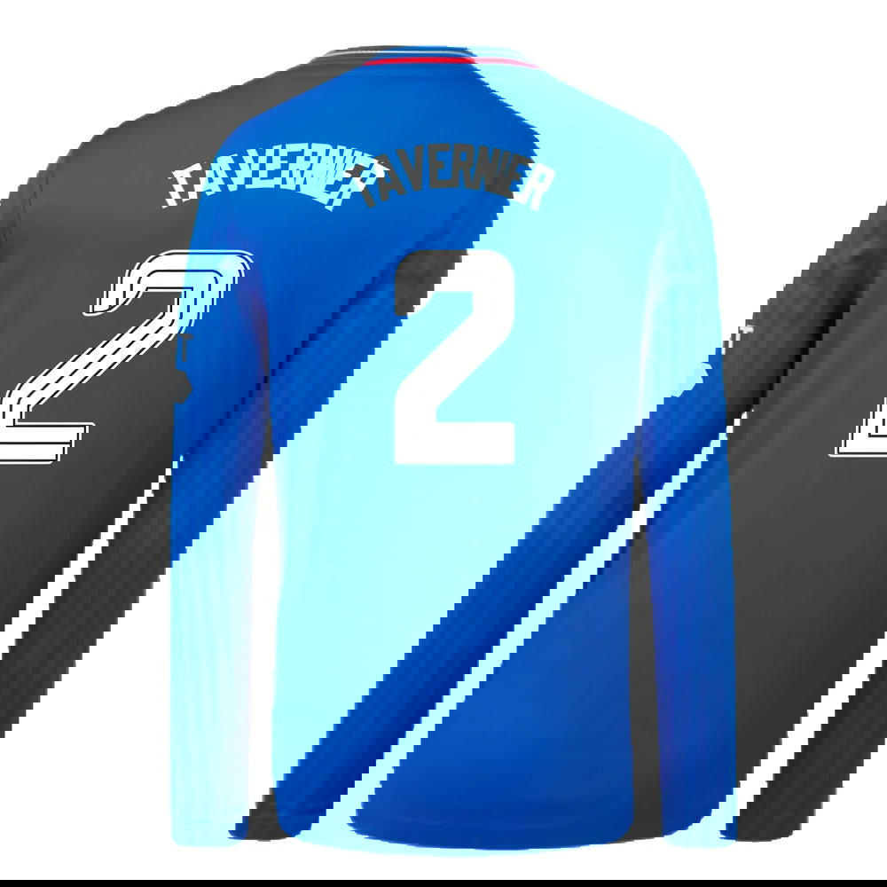 2023-2024 Rangers Long Sleeve Home Shirt (Kids) (Tavernier 2)