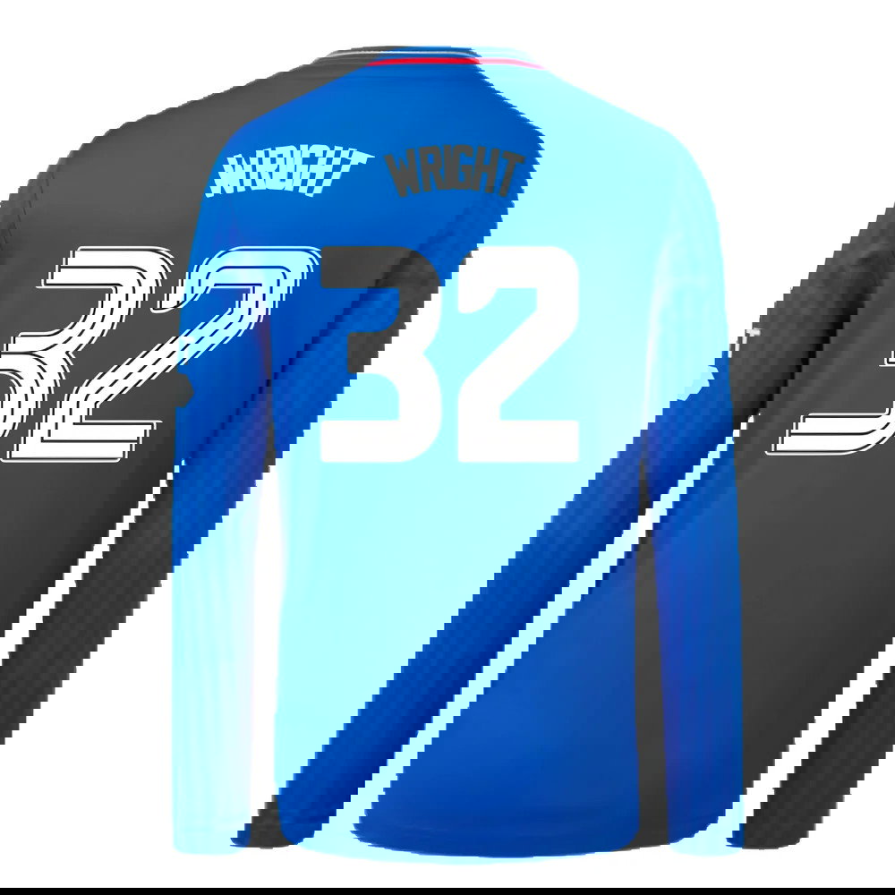 2023-2024 Rangers Long Sleeve Home Shirt (Kids) (Wright 32)