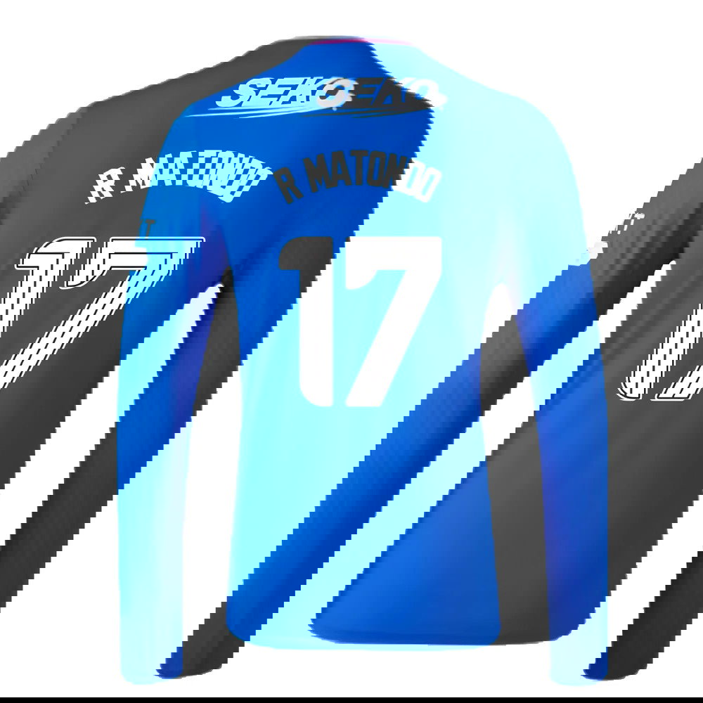 2023-2024 Rangers Long Sleeve Home Shirt (R Matondo 17)