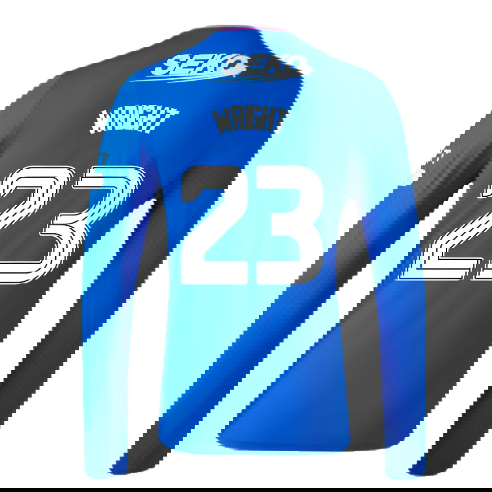 2023-2024 Rangers Long Sleeve Home Shirt (Wright 23)