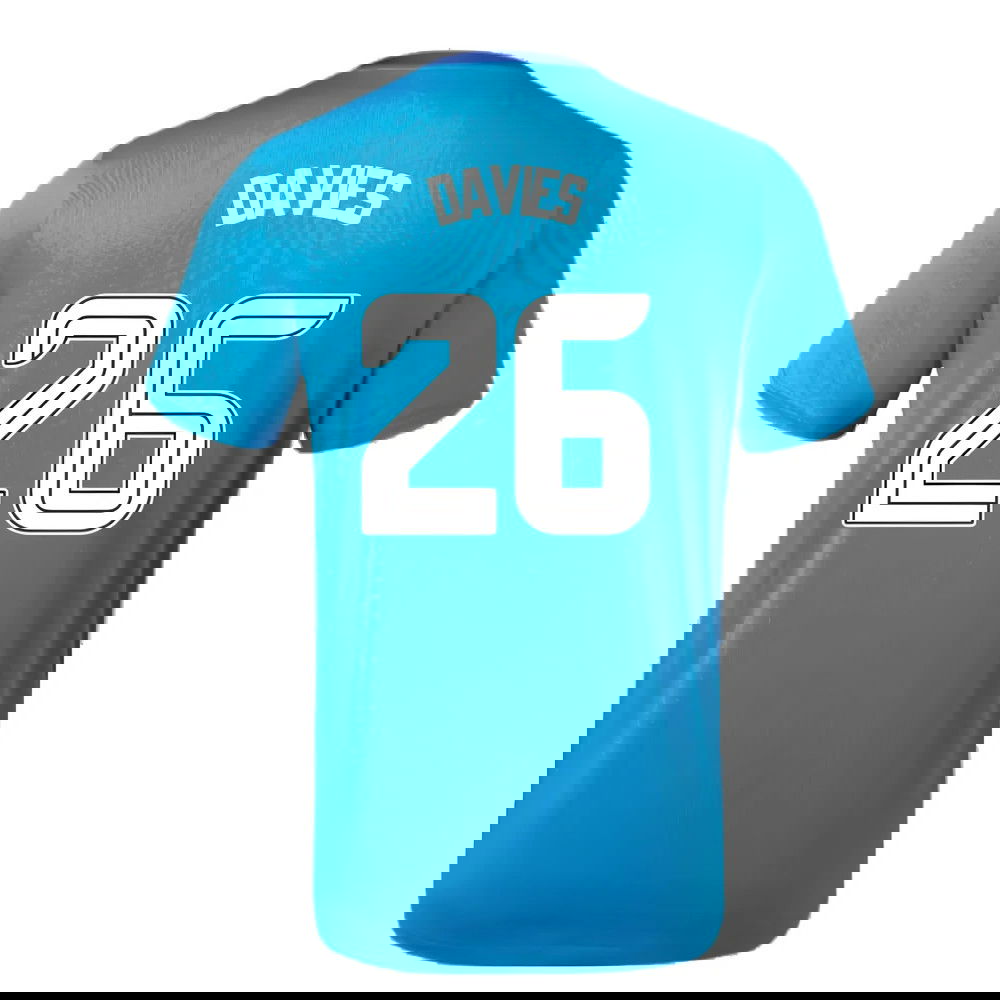 2023-2024 Rangers Players Training Tee (Deep Water) (Davies 26)