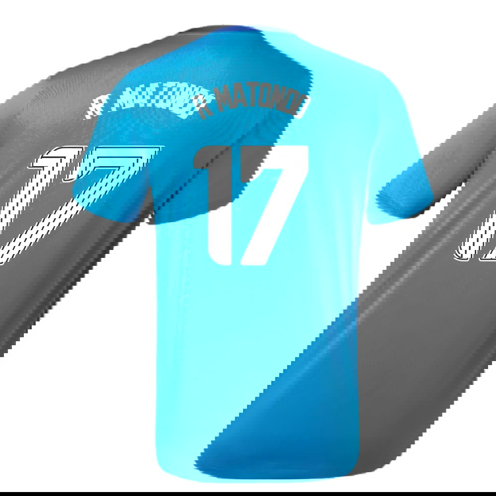 2023-2024 Rangers Players Training Tee (Deep Water) (R Matondo 17)