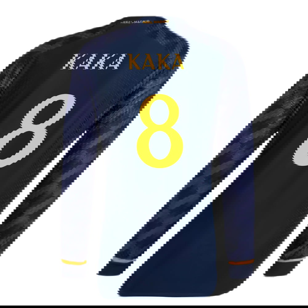 2023-2024 Real Madrid Authentic Long Sleeve Away Shirt (Kaka 8)