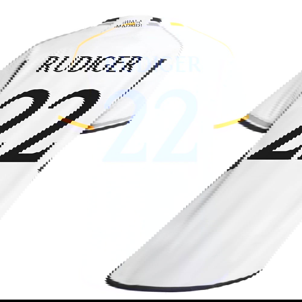 2023-2024 Real Madrid Home Shirt (Kids) (Rudiger 22)