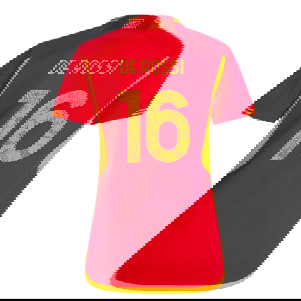 2023-2024 Roma Home Shirt (Ladies) (DE ROSSI 16)