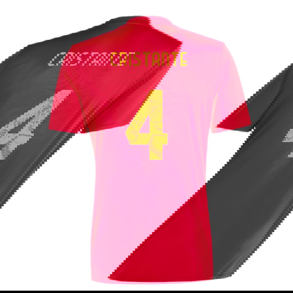 2023-2024 Roma Icon Pre-Match Shirt (Red) (CRISTANTE 4)