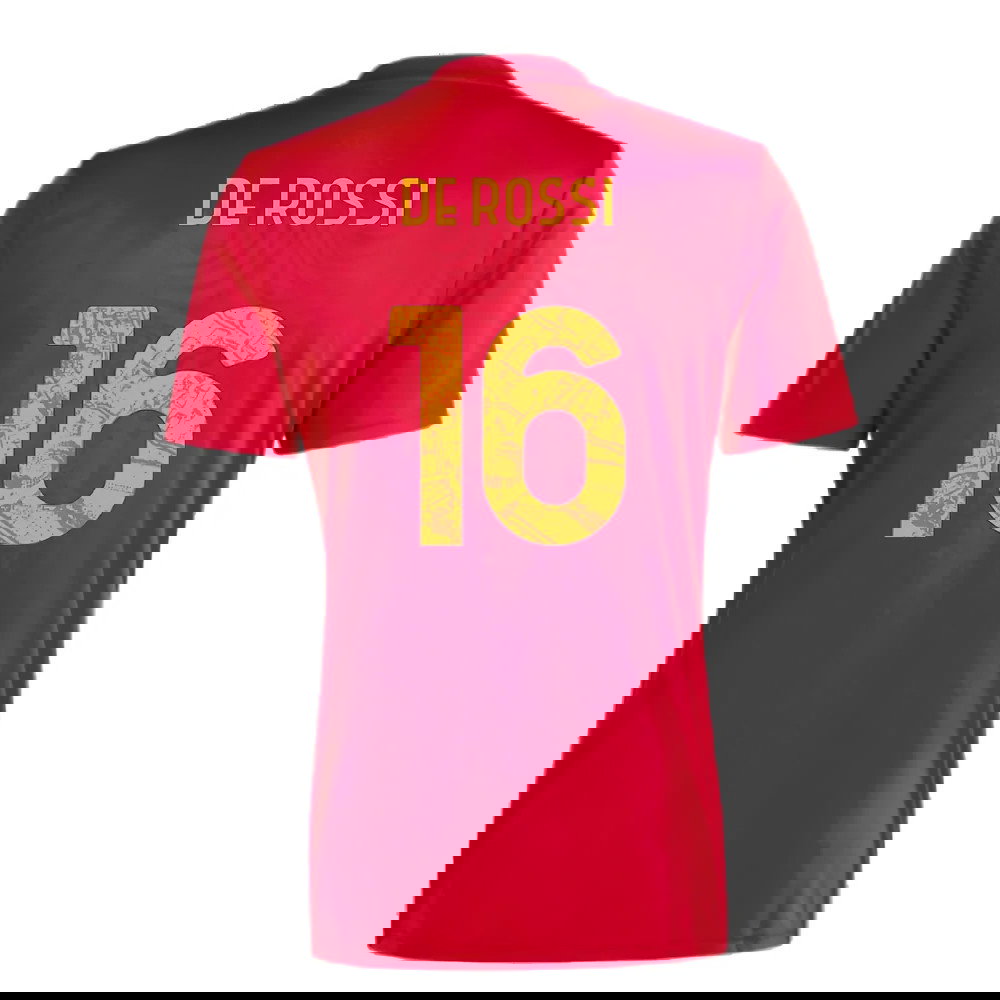 2023-2024 Roma Icon Pre-Match Shirt (Red) (DE ROSSI 16)