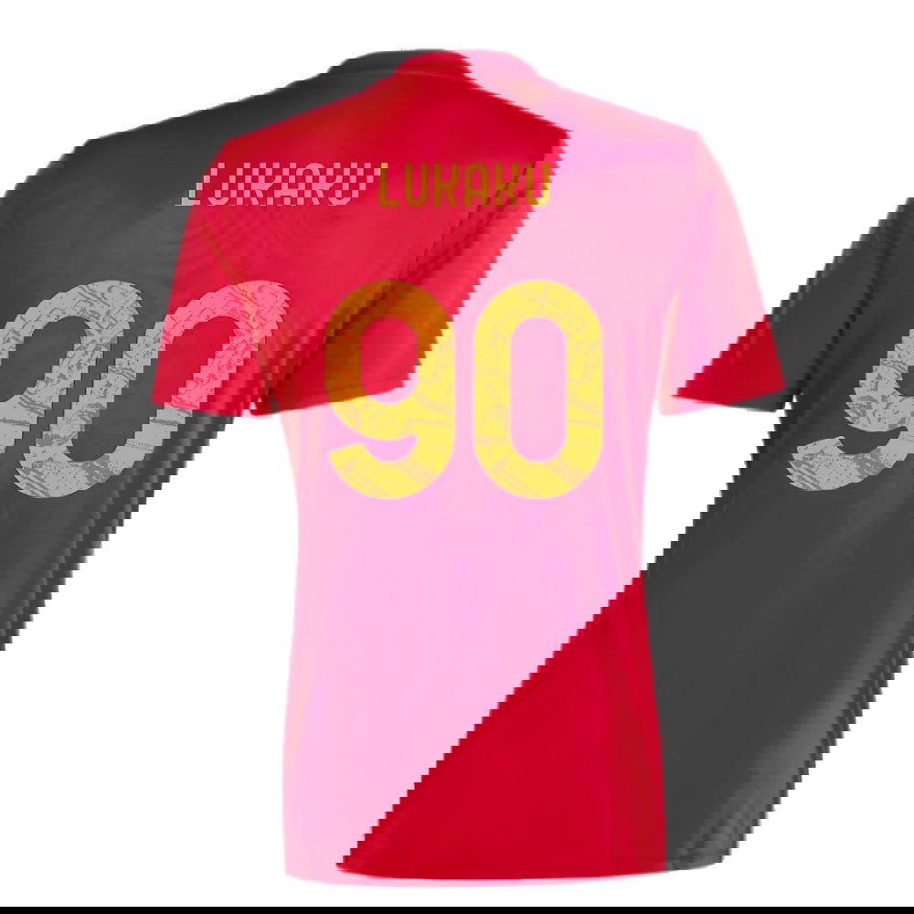 2023-2024 Roma Icon Pre-Match Shirt (Red) (LUKAKU 90)
