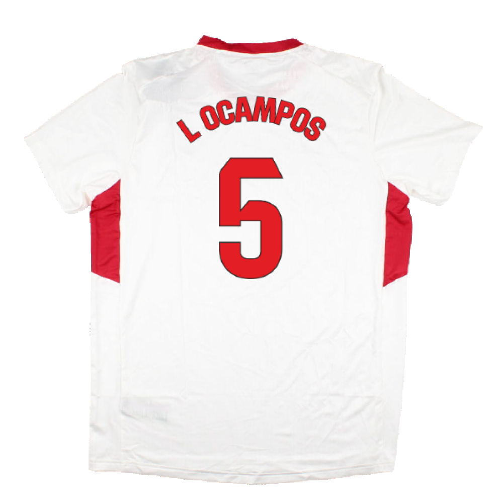 2023-2024 Sevilla Home Matchday Tee (White) (L Ocampos 5)