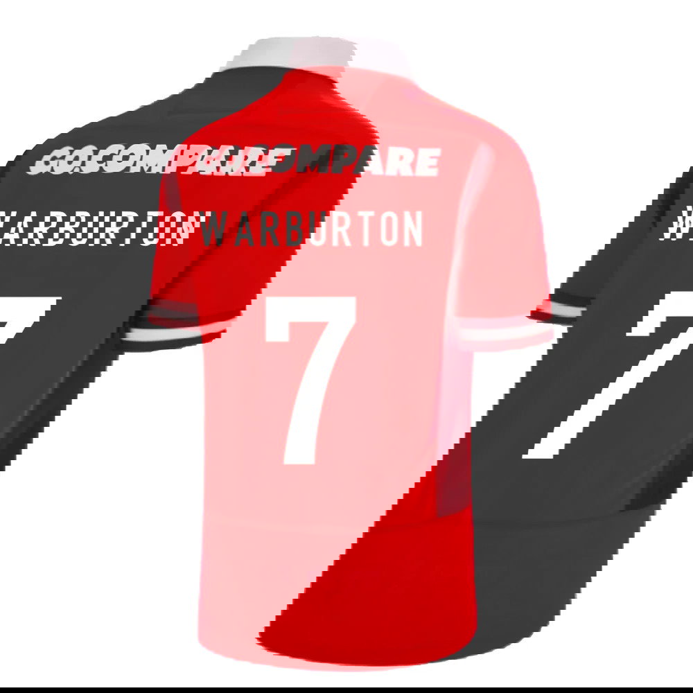 2023-2024 Wales Rugby WRU Home Poly Shirt (Warburton 7)