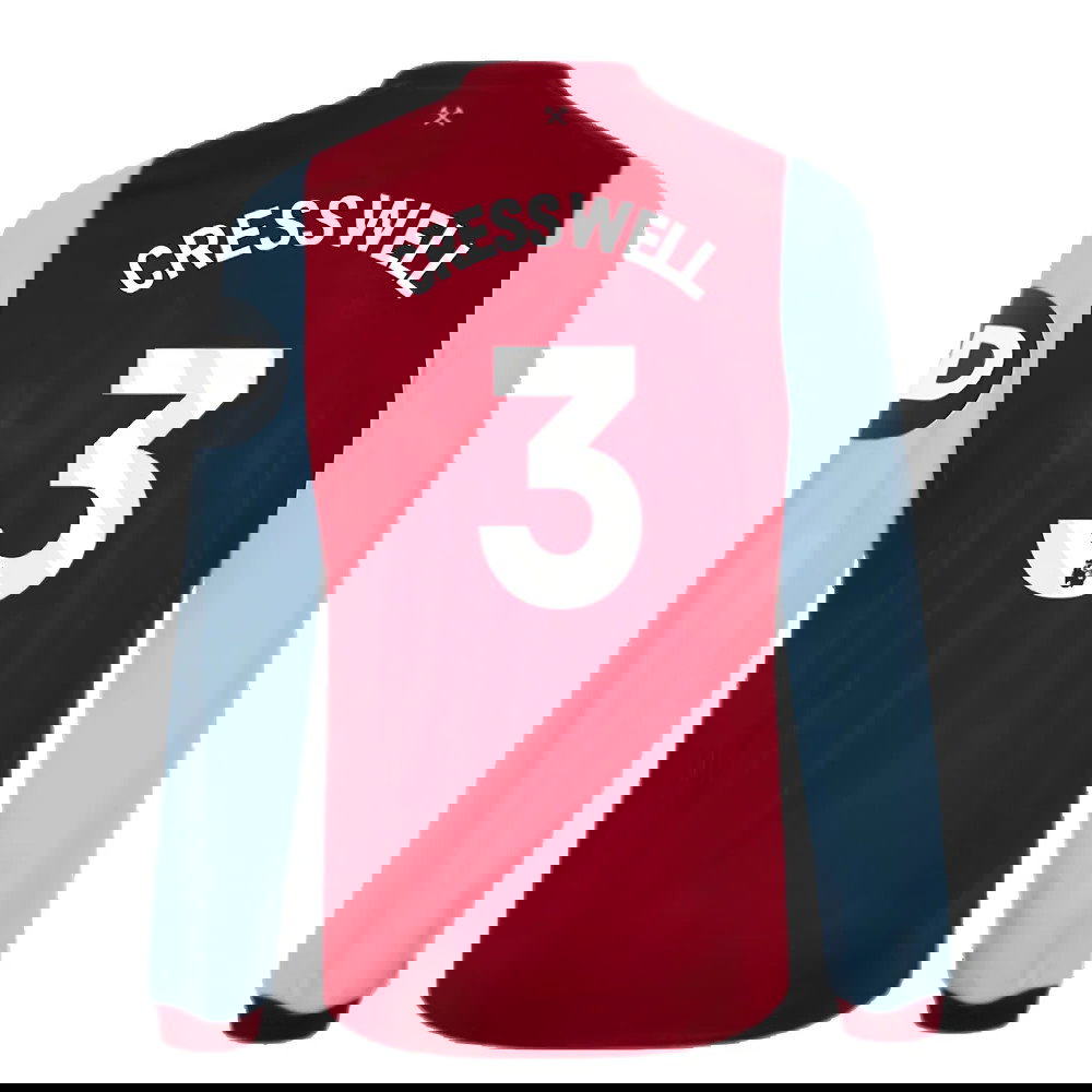 2023-2024 West Ham Long Sleeve Home Shirt (CRESSWELL 3)