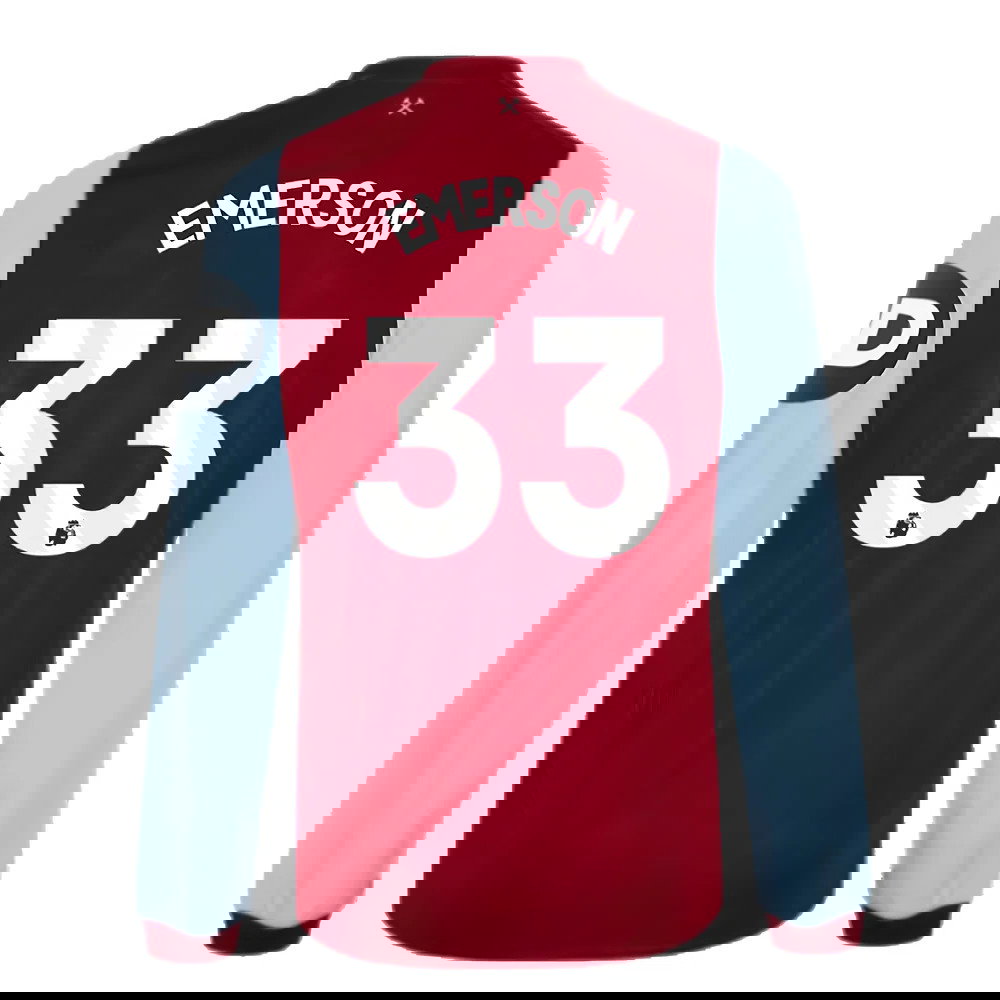 2023-2024 West Ham Long Sleeve Home Shirt (EMERSON 33)