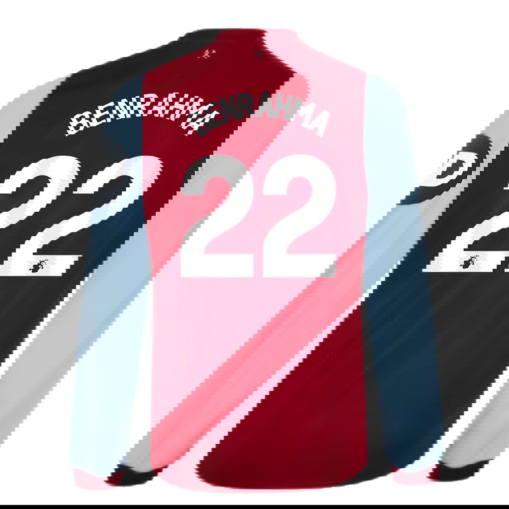 2023-2024 West Ham Long Sleeve Home Shirt (Kids) (BENRAHMA 22)