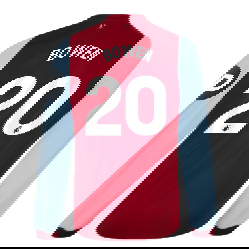 2023-2024 West Ham Long Sleeve Home Shirt (Kids) (BOWEN 20)