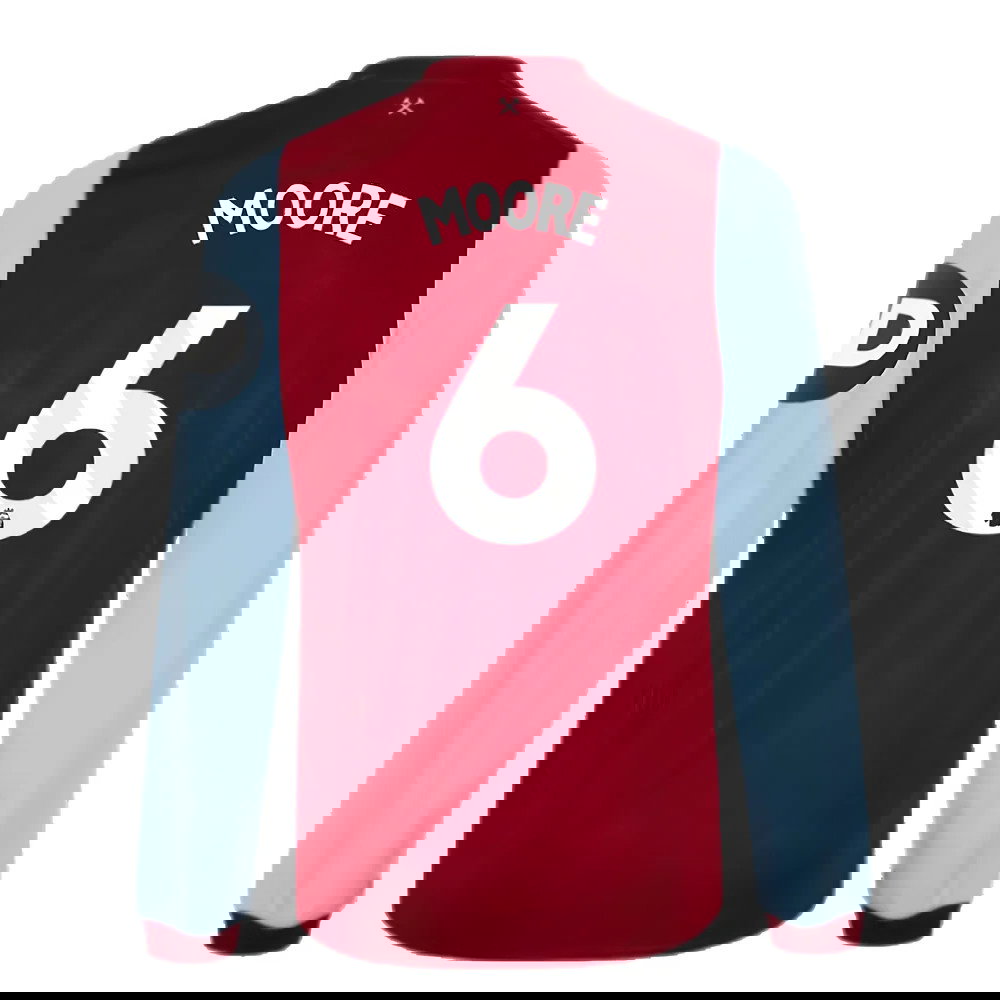 2023-2024 West Ham Long Sleeve Home Shirt (Kids) (MOORE 6)