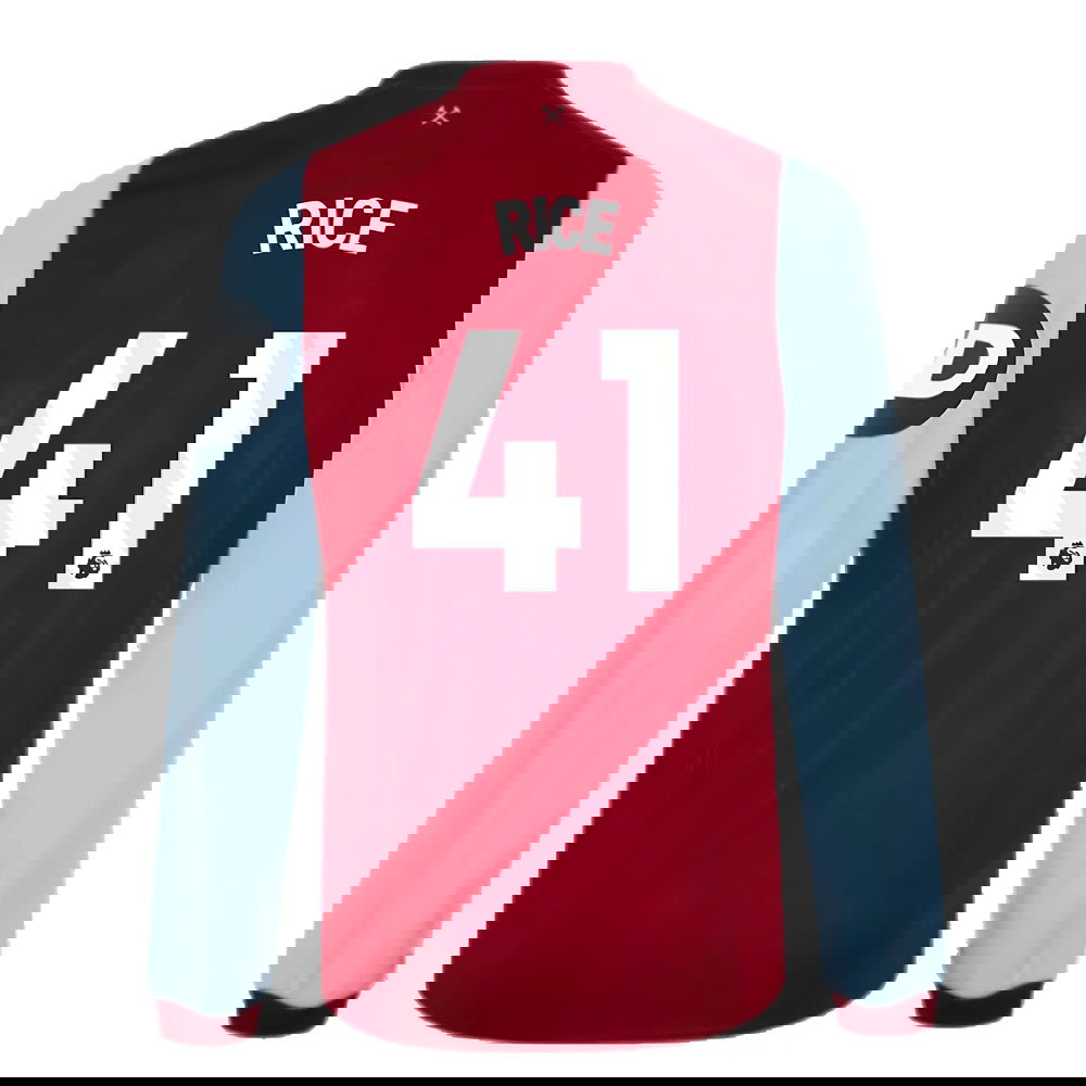 2023-2024 West Ham Long Sleeve Home Shirt (Kids) (RICE 41)