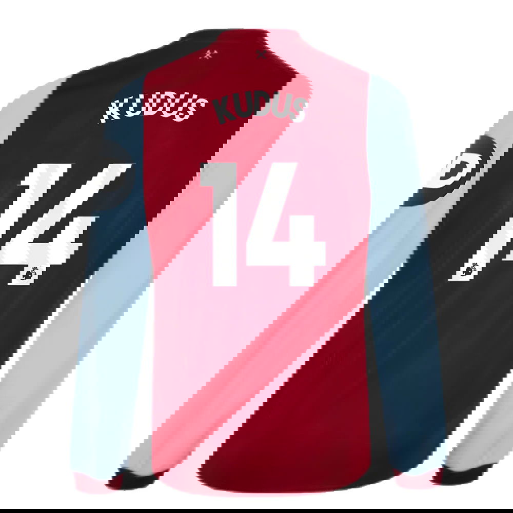 2023-2024 West Ham Long Sleeve Home Shirt (Kudus 14)
