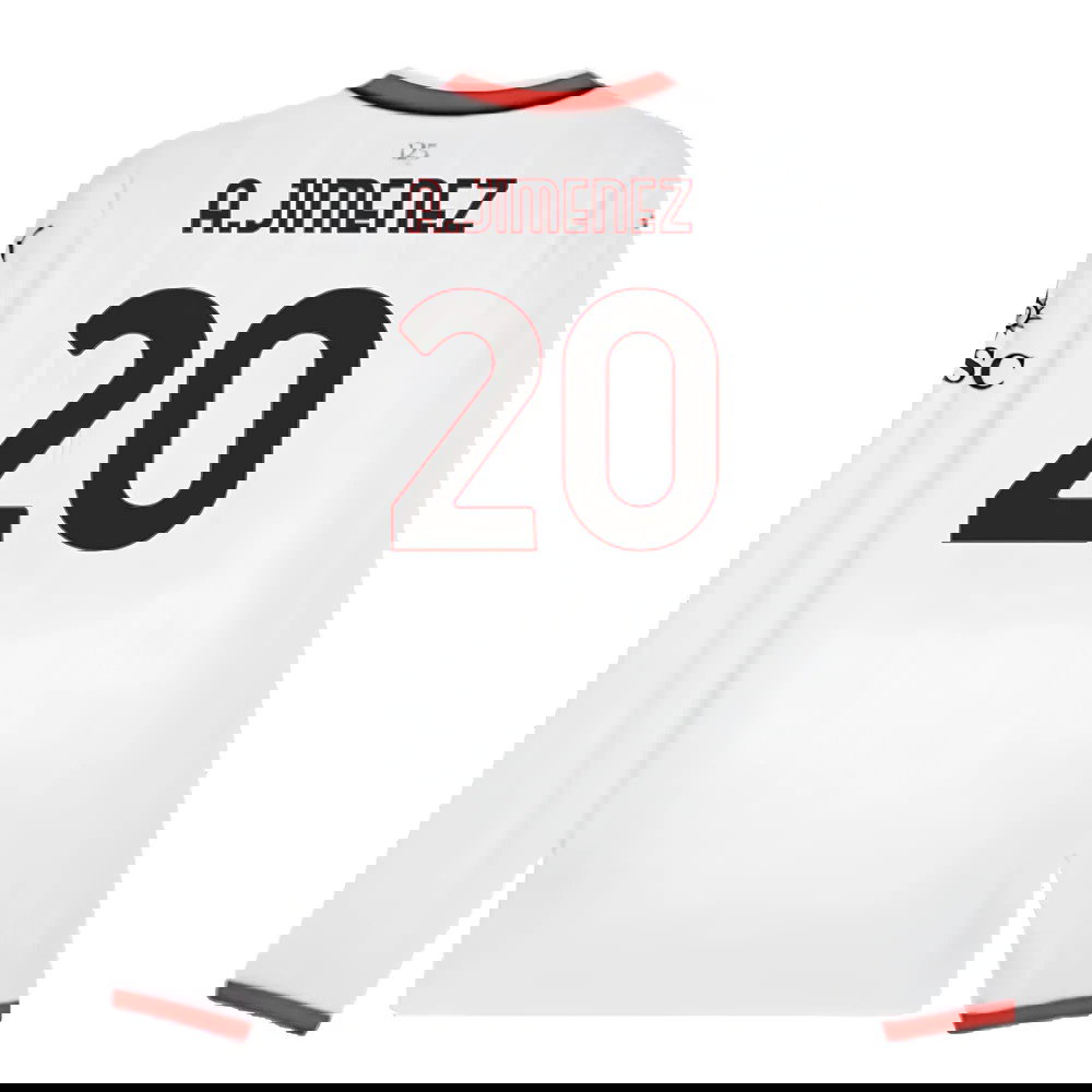 2024-2025 AC Milan Away Long Sleeve Shirt (A.Jimenez 20)