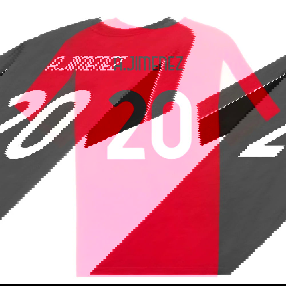 2024-2025 AC Milan FtblArchive Tee (Red) (A.Jimenez 20)