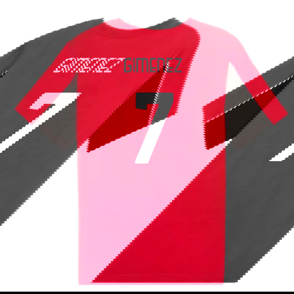 2024-2025 AC Milan FtblArchive Tee (Red) (Gimenez 7)