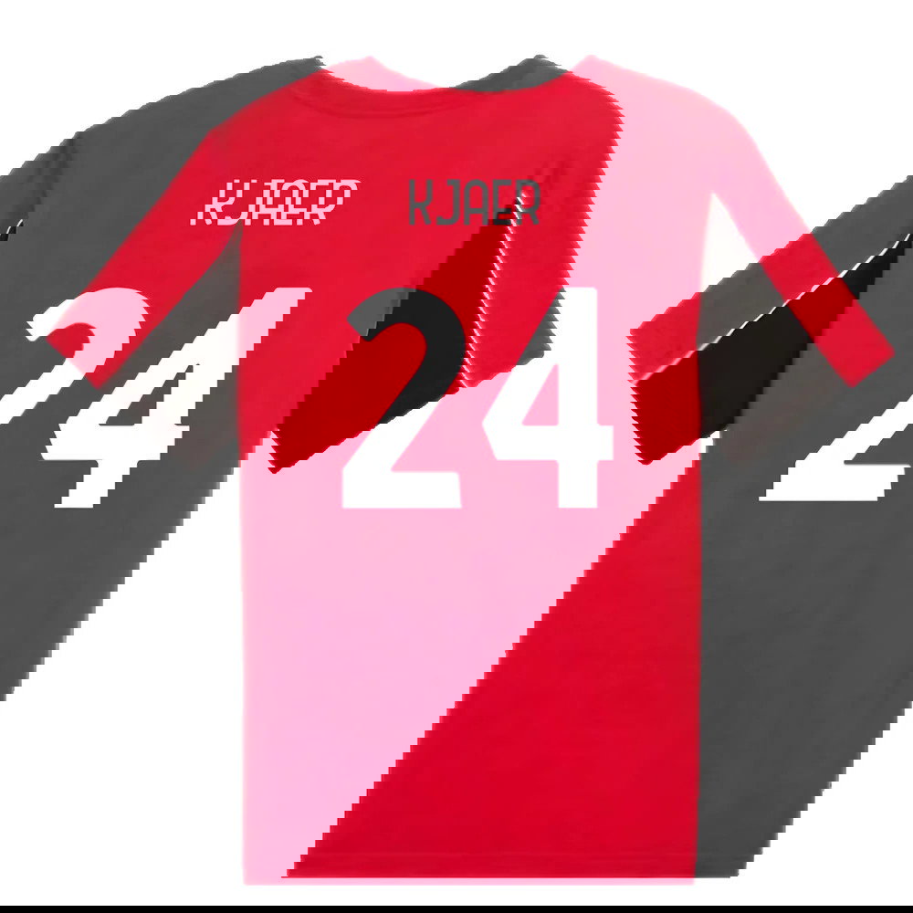 2024-2025 AC Milan FtblArchive Tee (Red) (Kjaer 24)