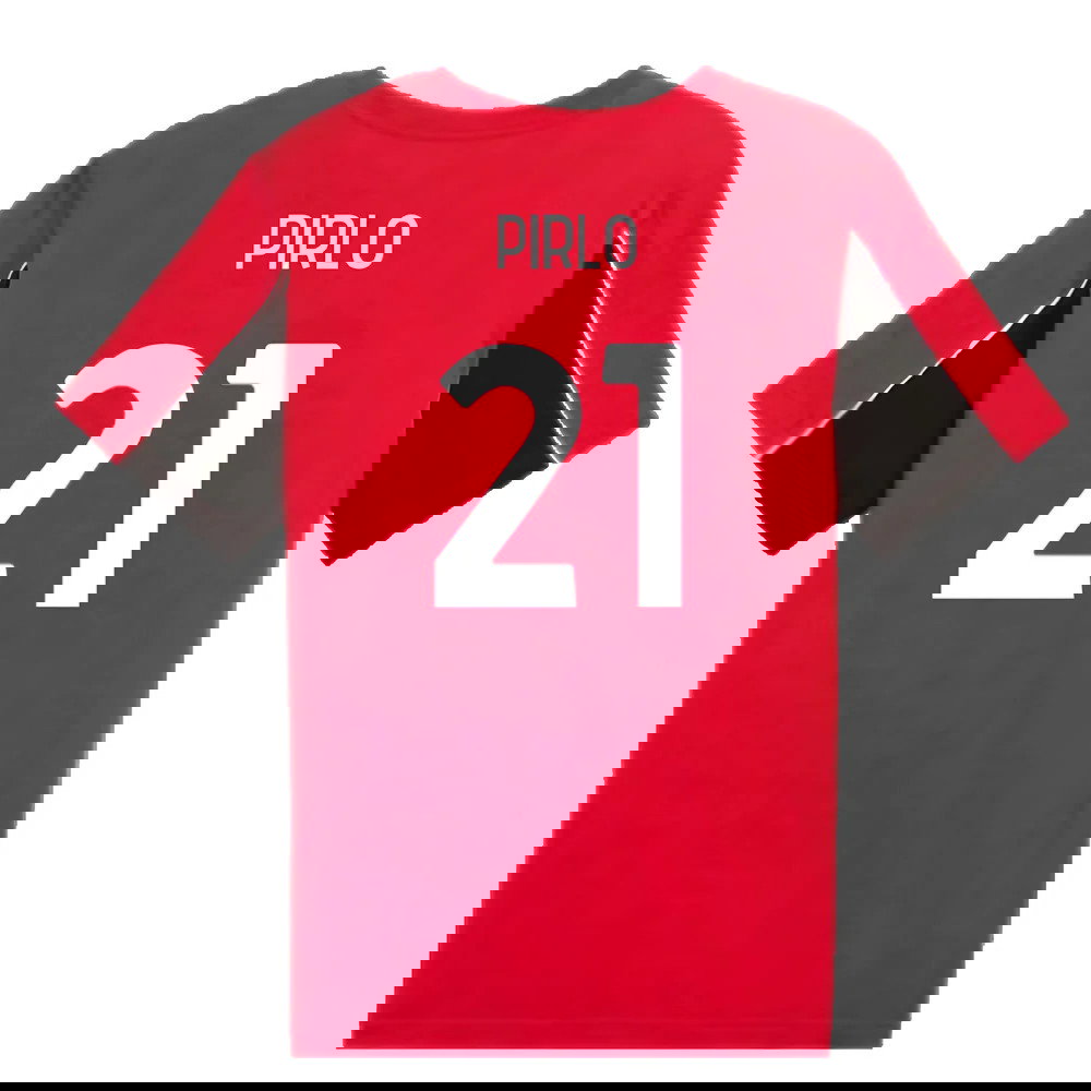 2024-2025 AC Milan FtblArchive Tee (Red) (Pirlo 21)