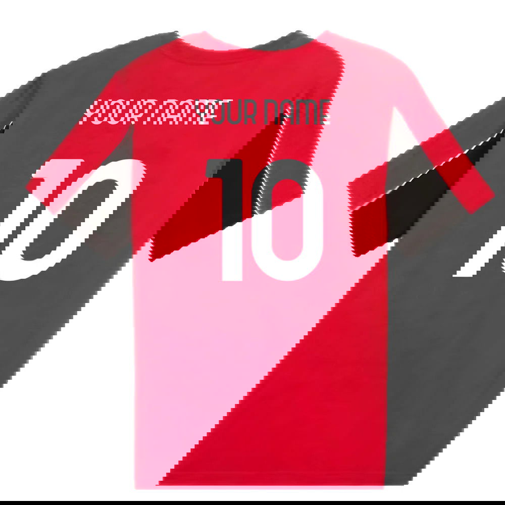 2024-2025 AC Milan FtblArchive Tee (Red) (Your Name)