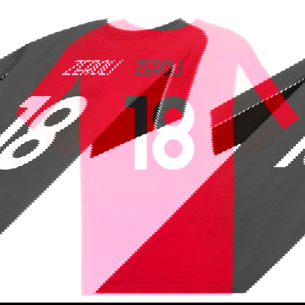 2024-2025 AC Milan FtblArchive Tee (Red) (Zeroli 18)
