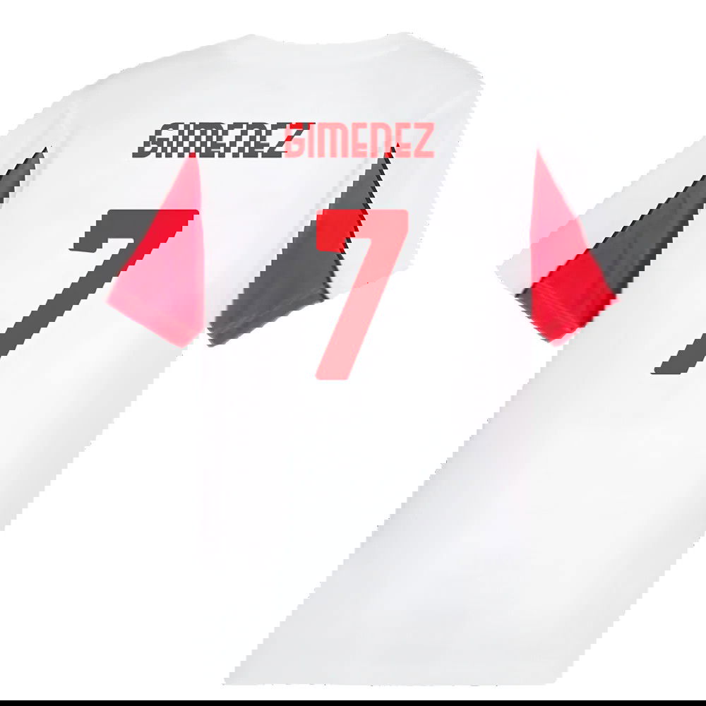 2024-2025 AC Milan FtblArchive Tee (White) (Gimenez 7)