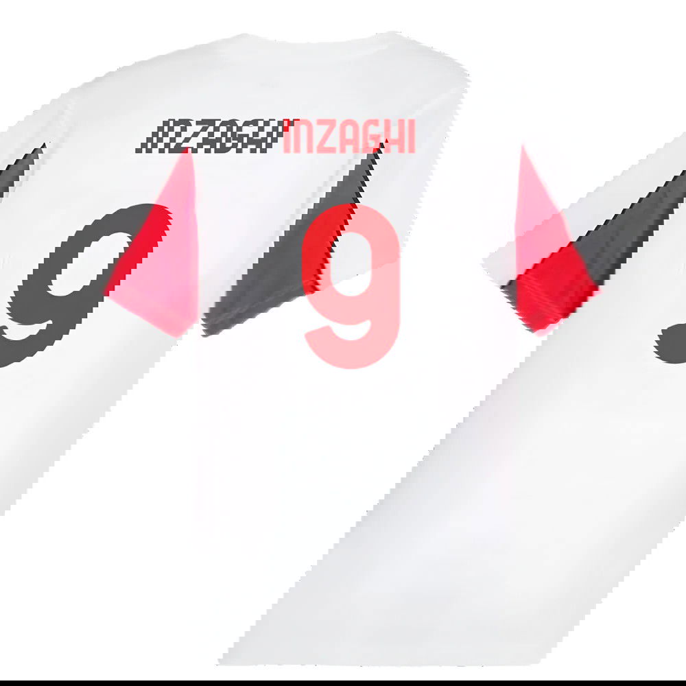 2024-2025 AC Milan FtblArchive Tee (White) (Inzaghi 9)