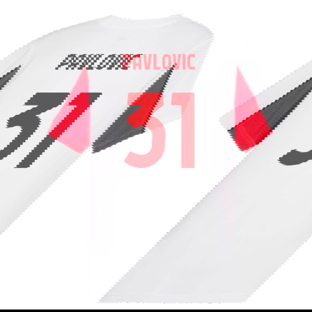 2024-2025 AC Milan FtblArchive Tee (White) (Pavlovic 31)