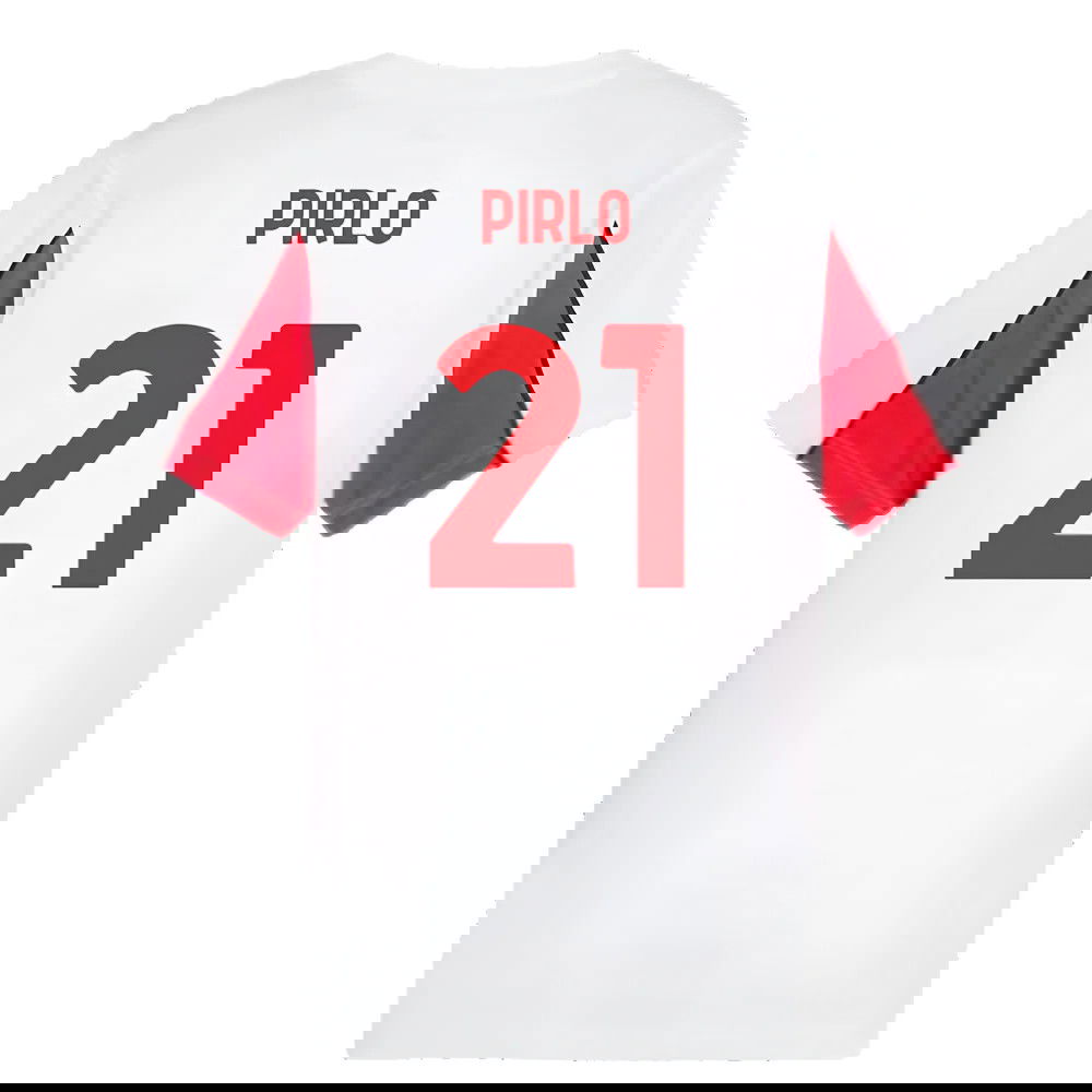 2024-2025 AC Milan FtblArchive Tee (White) (Pirlo 21)