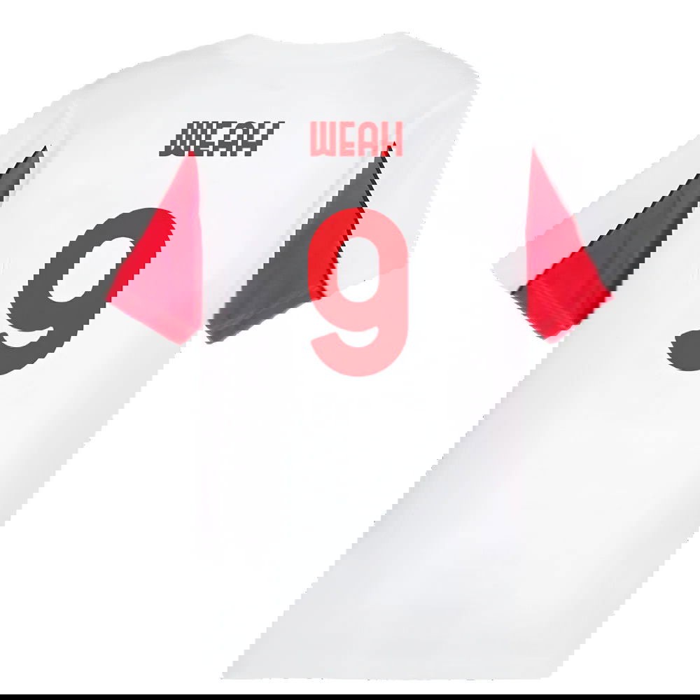 2024-2025 AC Milan FtblArchive Tee (White) (Weah 9)