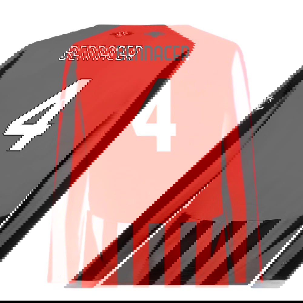 2024-2025 AC Milan Home Long Sleeve Shirt (Bennacer 4)