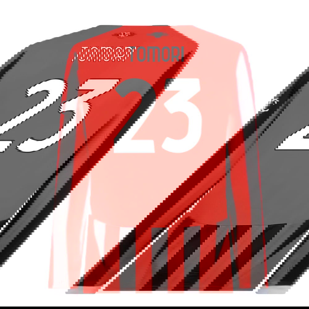 2024-2025 AC Milan Home Long Sleeve Shirt (Tomori 23)