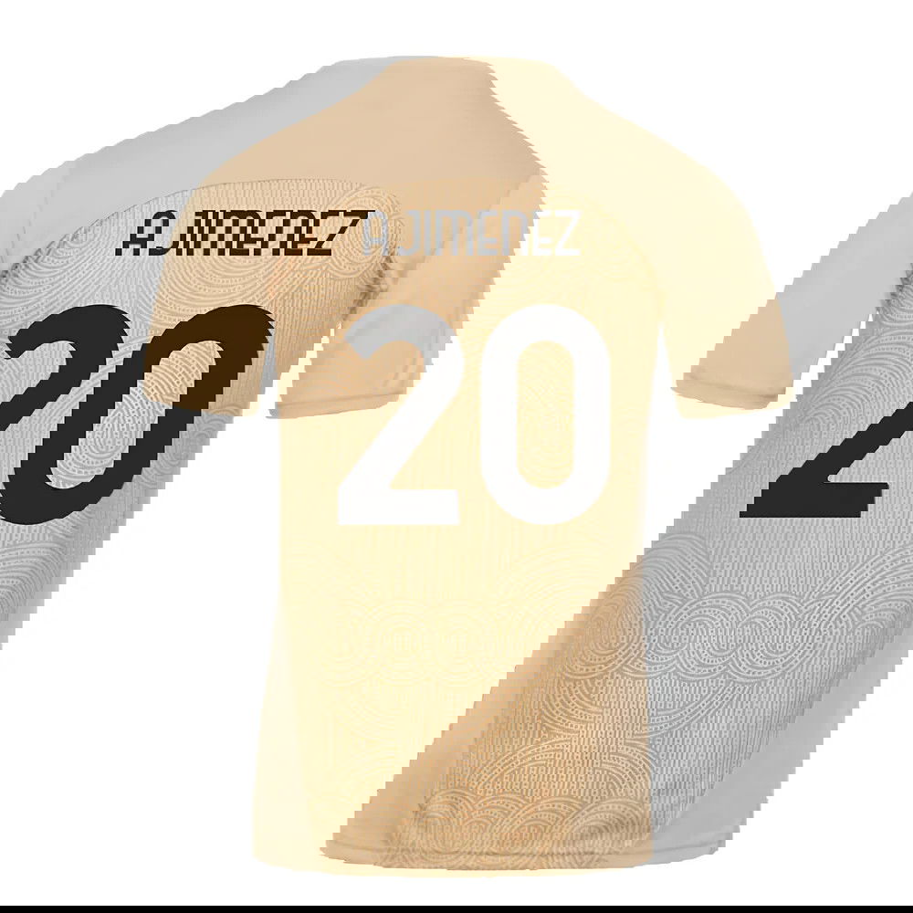 2024-2025 AC Milan Pre-Match Shirt (Putty) (A.Jimenez 20)