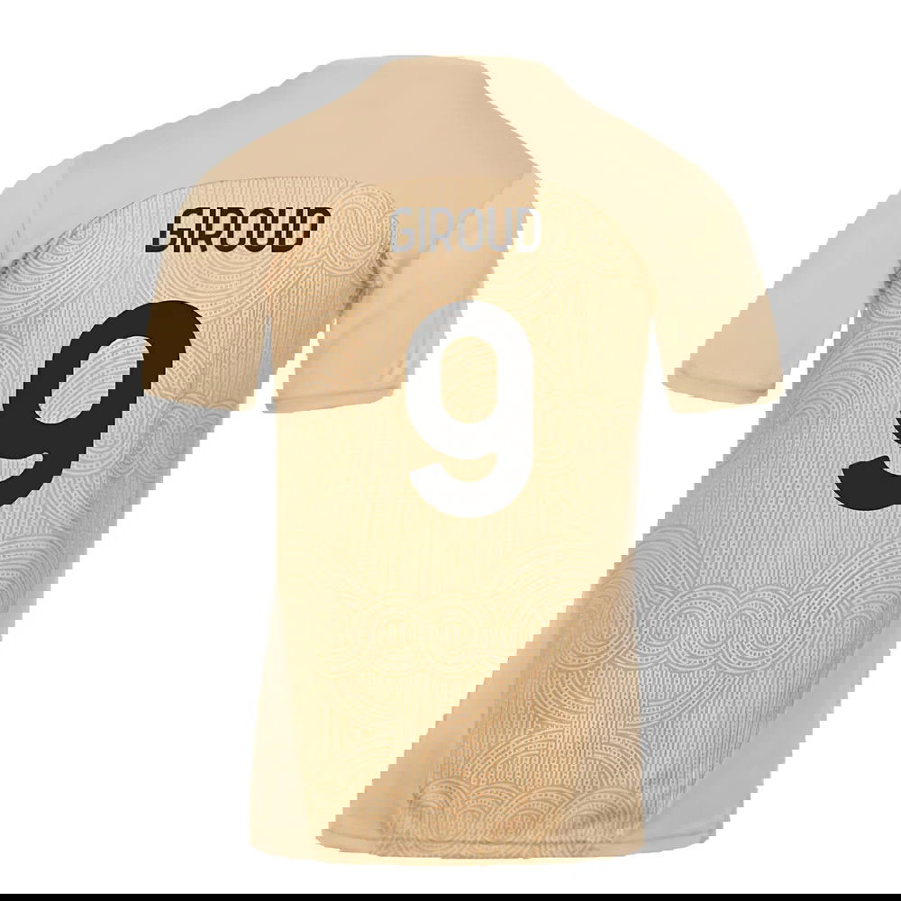 2024-2025 AC Milan Pre-Match Shirt (Putty) (Giroud 9)