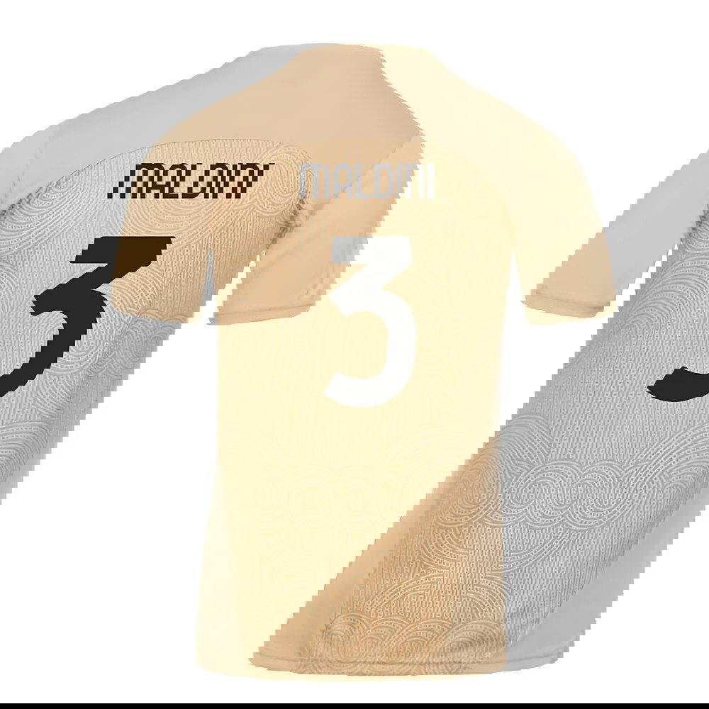 2024-2025 AC Milan Pre-Match Shirt (Putty) (Maldini 3)