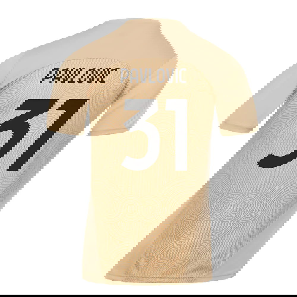 2024-2025 AC Milan Pre-Match Shirt (Putty) (Pavlovic 31)