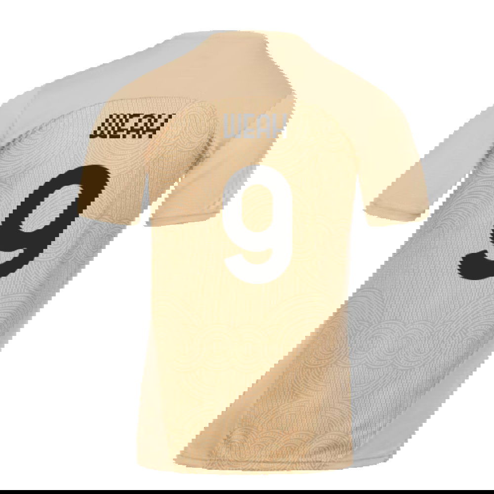 2024-2025 AC Milan Pre-Match Shirt (Putty) (Weah 9)