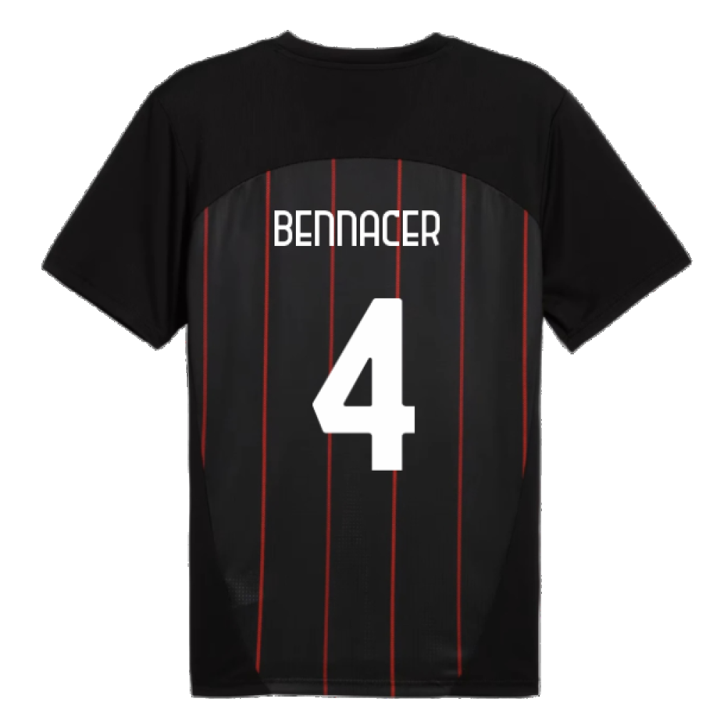 2024-2025 AC Milan Prematch SS Jersey (Black) (Bennacer 4)