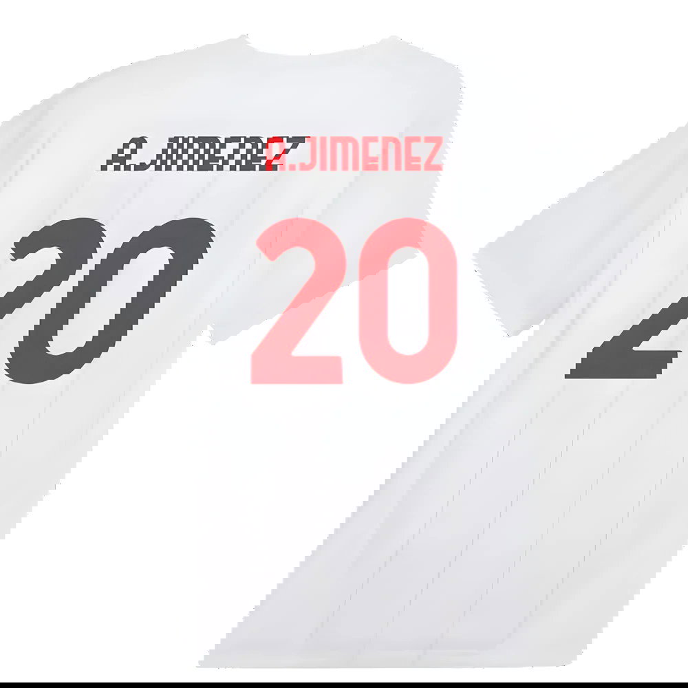 2024-2025 AC Milan Prematch SS Jersey (White) (A.Jimenez 20)
