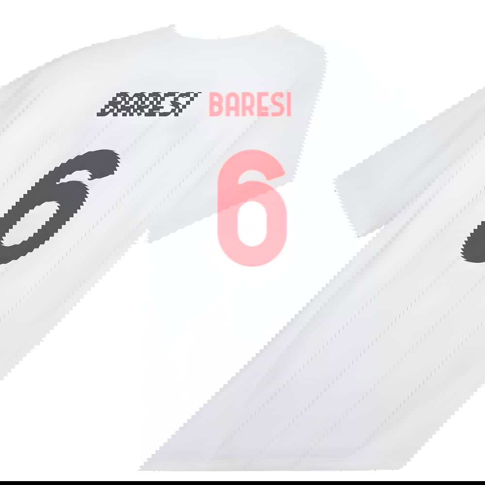2024-2025 AC Milan Prematch SS Jersey (White) (Baresi 6)