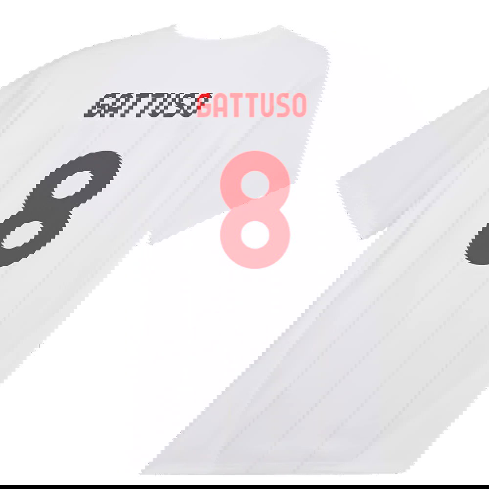 2024-2025 AC Milan Prematch SS Jersey (White) (Gattuso 8)