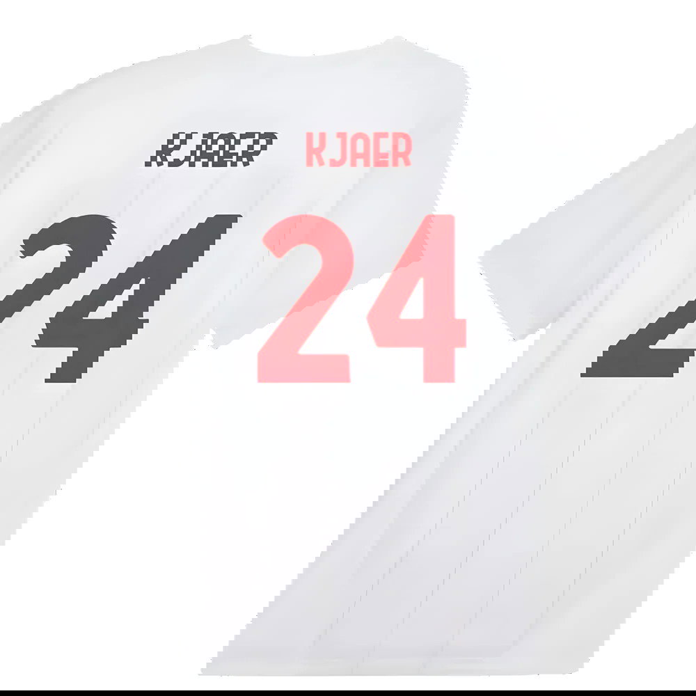 2024-2025 AC Milan Prematch SS Jersey (White) (Kjaer 24)