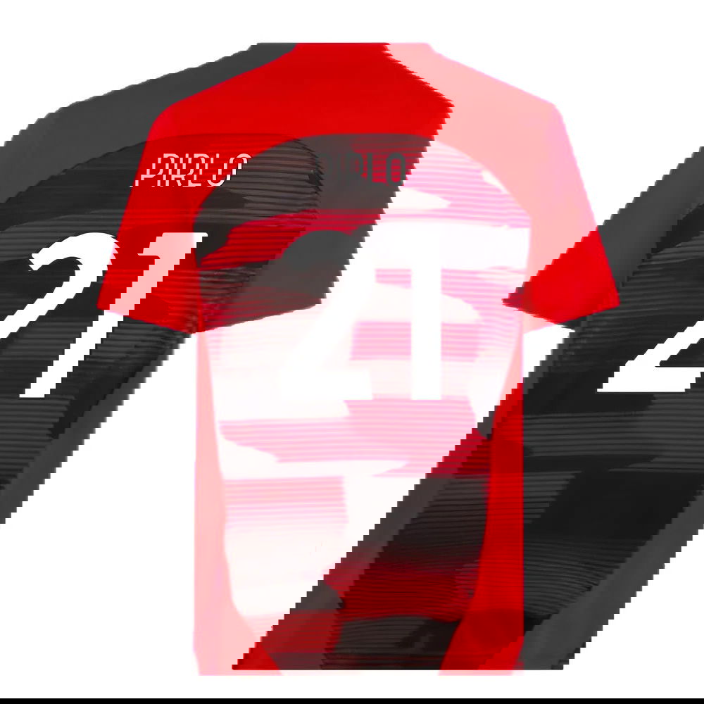 2024-2025 AC Milan Prematch SS Shirt (Red) (Pirlo 21)