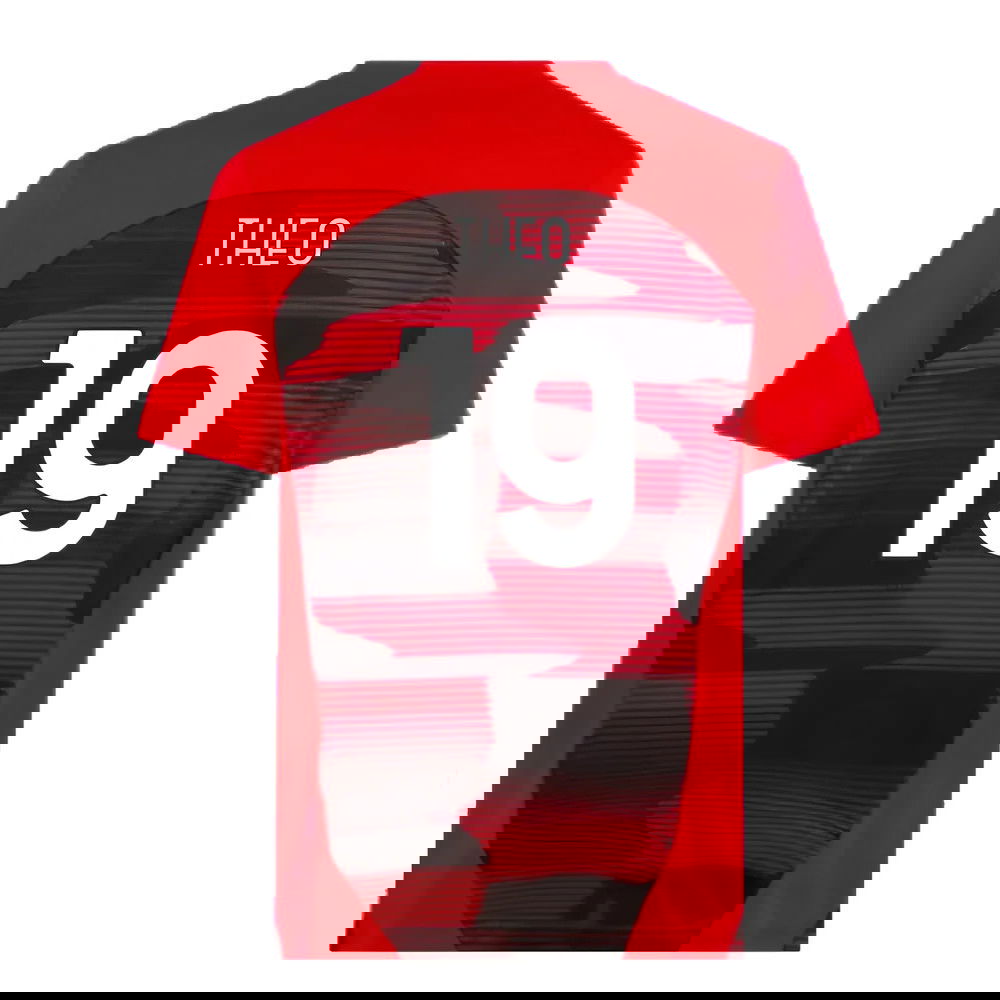 2024-2025 AC Milan Prematch SS Shirt (Red) (Theo 19)