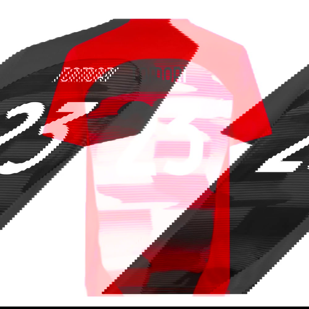 2024-2025 AC Milan Prematch SS Shirt (Red) (Tomori 23)