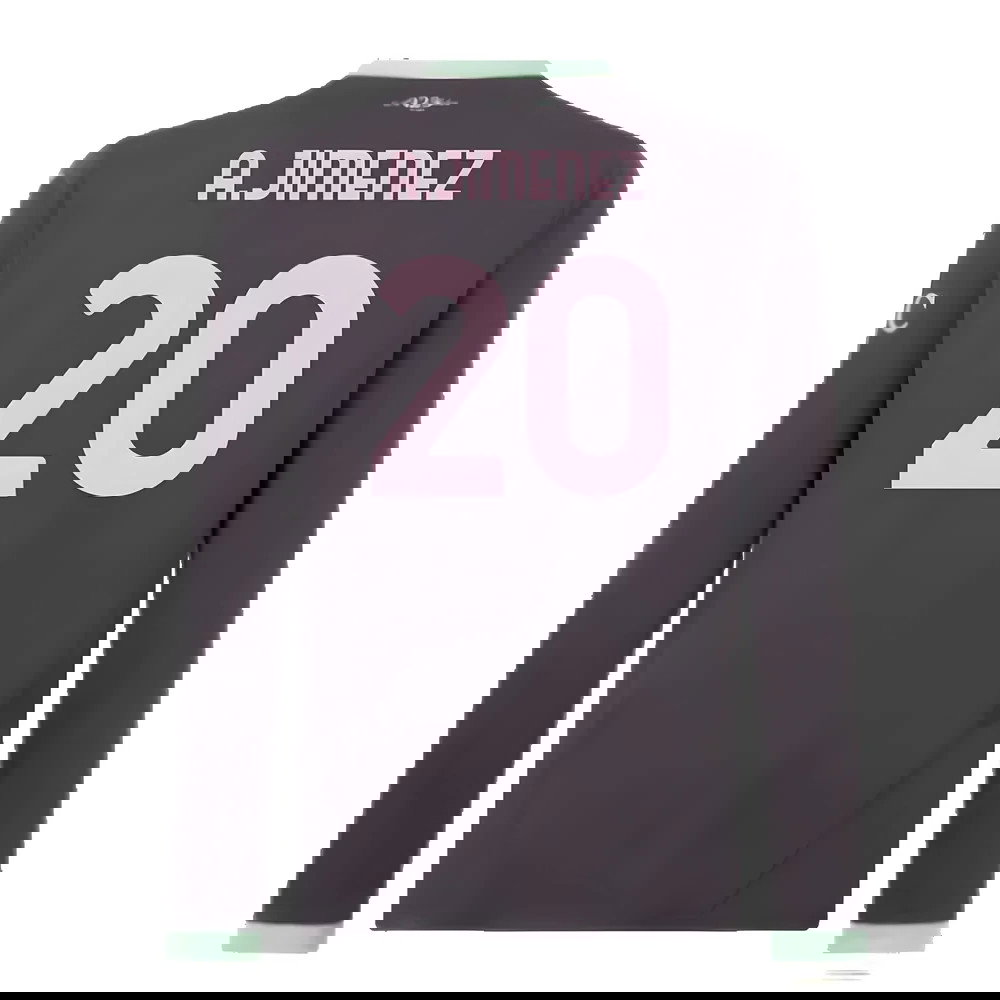 2024-2025 AC Milan Third Long Sleeve Shirt (A.Jimenez 20)